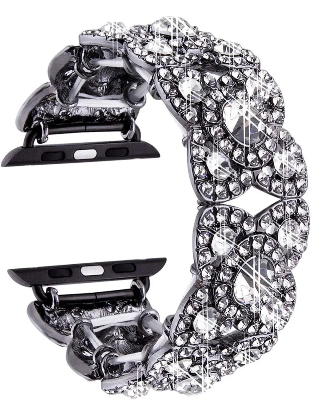 Sparkling Rhinestone Apple Watch Bands 38-49mm, Stainless Steel Bracelet Strap